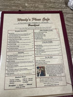 Menu photo 6 Wendy's Place El Segundo, CA
