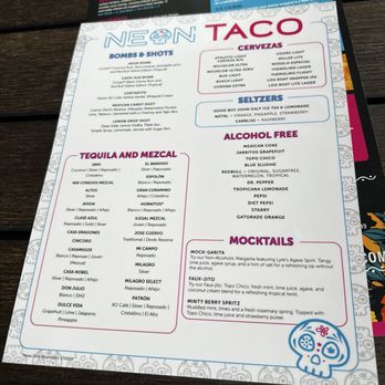 Neon Taco - Drink menu - Tacos Near Me - Lake Ozark, Missouri Neon Taco - Drink menu - Tacos Near Me - Lake Ozark, Missouri