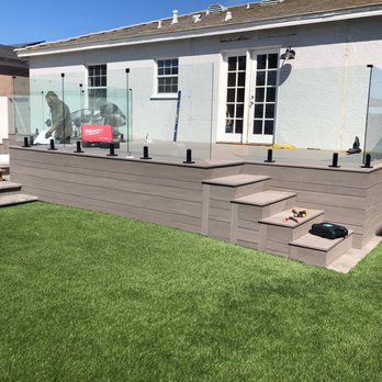 California Deck Pros - New Timbertech deck and glass rails. - General Contractors Near Me