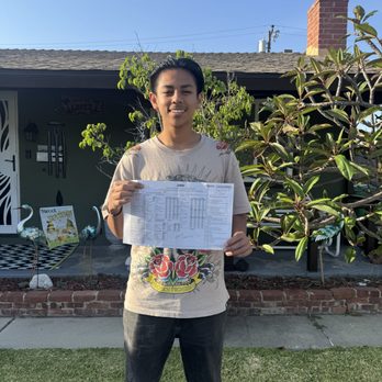 Access Driving School - Matthew completed the 6 hour behind-the-wheel course and passed the driving exam with a PERFECT score - ZERO errors! Congrats Matthew! - Driving Schools Near Me - Costa Mesa, California