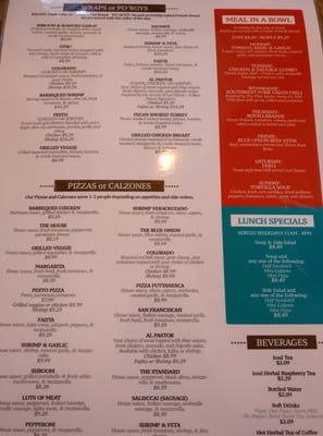 Menu photo 5 The Blue Onion McAllen, TX