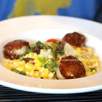 Taste Kitchen - Diver scallops ($30) - zucchini, red pepper, potato, corn, cream, bacon marmalade - Desserts Near Me - Ann Arbor, Michigan Taste Kitchen - Diver scallops ($30) - zucchini, red pepper, potato, corn, cream, bacon marmalade - Desserts Near Me - Ann Arbor, Michigan