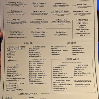 Blue Note Hawaii - Drink menu - Music Venues Near Me - Honolulu, Hawaii