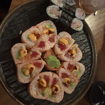 Pier 9 Seafood and Bar - Valentine Roll - Sushi Bars Near Me - Bolingbrook, Illinois Pier 9 Seafood and Bar - Valentine Roll - Sushi Bars Near Me - Bolingbrook, Illinois