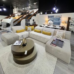 Modern Miami Furniture - Living room, sofa sectional, coffee table, showroom