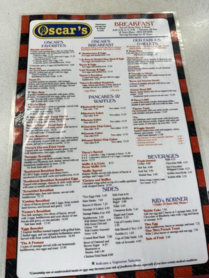 Menu photo 2 Oscar's Cafe Durango, CO Menu photo 2 Oscar's Cafe Durango, CO