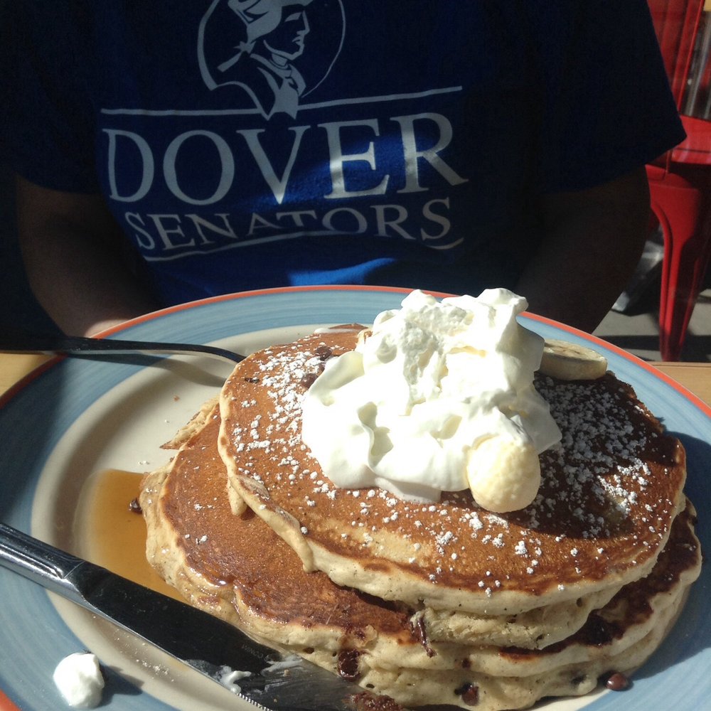 Bad Monkey - Great banana chocolate chip pancakes for some 3 maybe to many - Burgers Near Me - Ocean City, Maryland
