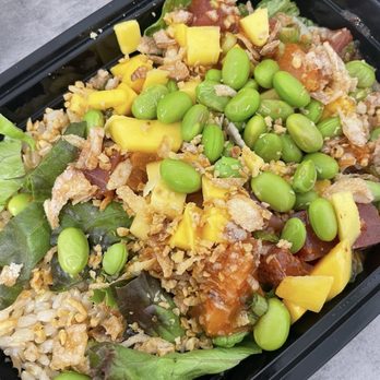 Tiger Plate - salmon and tuna poke (don't get spicy chili sauce) - Hawaiian Near Me - Costa Mesa, California