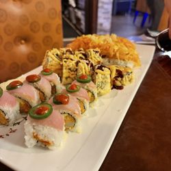 Sakura Garden - Glastonbury - M16 Roll,  Miami Roll Shrimp Tempura Roll