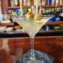 Lucy's Cafe - Very good dirty vodka martini.