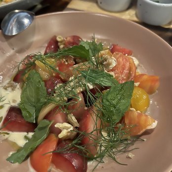 Le Coin - heirloom tomato salad - Seafood Near Me - Seattle, Washington Le Coin - heirloom tomato salad - Seafood Near Me - Seattle, Washington