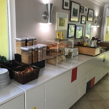 Magic Castle Hotel - Continental breakfast.  Cereals, juice, coffee, baked goods.  Not bad at all. - Hotels Near Me - Los Angeles, California