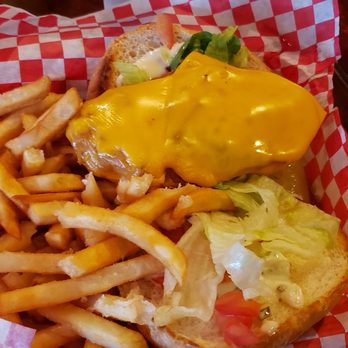 P C Junction - a basket of fries and a cheeseburger - Sandwiches Near Me - Baileys Harbor, Wisconsin