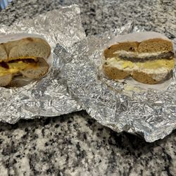 Bagelgram - Bacon Egg and Cheese  Sausage Egg and cream cheese