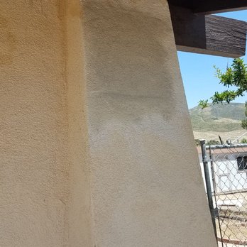 Bee Green Natural Bee Removal - Beautifully closed where he cut the stucco and removed the hive. - Wildlife Control Near Me - Los Angeles, California