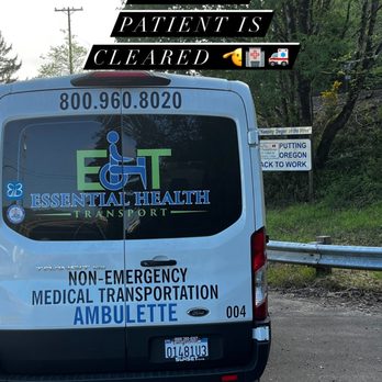 Essential Health Transport - Successful Los Angeles to Eugene, Oregon stretcher transportation. 850 miles. Patient is safe and happy - Medical Transportation Near Me - Reseda, California Essential Health Transport - Successful Los Angeles to Eugene, Oregon stretcher transportation. 850 miles. Patient is safe and happy - Medical Transportation Near Me - Reseda, California