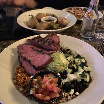 BJ's Restaurant & Brewhouse - Cauliflower & quinoa power bowl with tri-tip, avocado egg rolls, Buffalo chicken pizza - New American Near Me - Lubbock, Texas BJ's Restaurant & Brewhouse - Cauliflower & quinoa power bowl with tri-tip, avocado egg rolls, Buffalo chicken pizza - New American Near Me - Lubbock, Texas