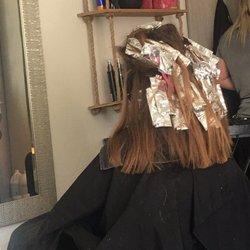 Heavens Salon - During cut and color