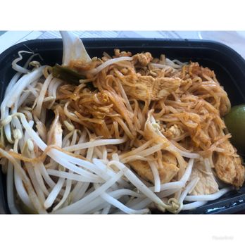 Thai BKK - noodles and meat in a black container - Thai Near Me - New York, New York Thai BKK - noodles and meat in a black container - Thai Near Me - New York, New York