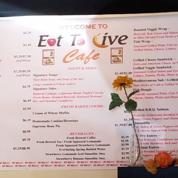 Eat To Live Cafe - wall menu - Seafood Near Me - Indianapolis, Indiana Eat To Live Cafe - wall menu - Seafood Near Me - Indianapolis, Indiana
