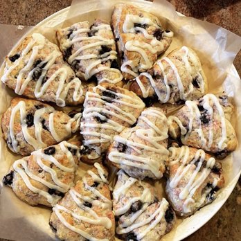 L E Belle Chocolates And Baked Goods - a plate of blueberry scones - Bakeries Near Me L E Belle Chocolates And Baked Goods - a plate of blueberry scones - Bakeries Near Me