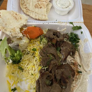 Gyro & Kabob Grill - Gyro plate with Hummus Lunch Special - Mediterranean Near Me - Fort Worth, Texas
