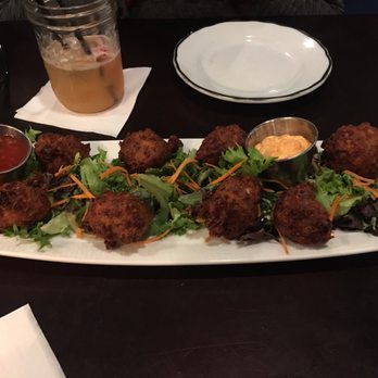 Bay Local Eatery - One of the appetizer seafood balls - Breakfast & Brunch Near Me - Virginia Beach, Virginia Bay Local Eatery - One of the appetizer seafood balls - Breakfast & Brunch Near Me - Virginia Beach, Virginia