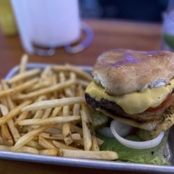 Russ' Place - Cheeseburger and fries. Delish!
