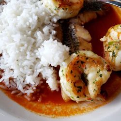 Amuzgo Mexican Cuisine - Black Seabass and Shrimp