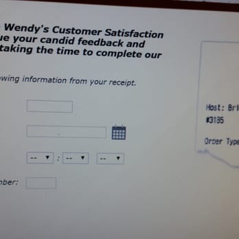 Wendy's - You need receipt for survey and they never gave it to me. - Burgers Near Me - Charlotte, North Carolina Wendy's - You need receipt for survey and they never gave it to me. - Burgers Near Me - Charlotte, North Carolina