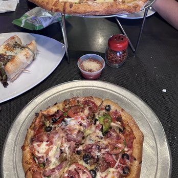 Mellow Mushroom - Medium Mary Prankster Pizza and small House Special - Pizza Near Me - Arlington, Texas