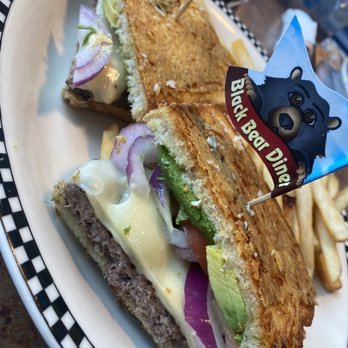 Black Bear Diner Pasadena - Parmesan Sourdough Cheeseburger* (960 cals.) w/ added avocado - Diners Near Me - Pasadena, Texas