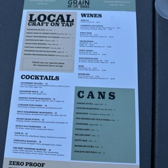 Grain On The Rocks - Menu (3/26) - American Near Me - Lewes, Delaware Grain On The Rocks - Menu (3/26) - American Near Me - Lewes, Delaware