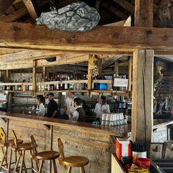 Restaurant Les Chottes - If the weather is bad sit inside it's cool!