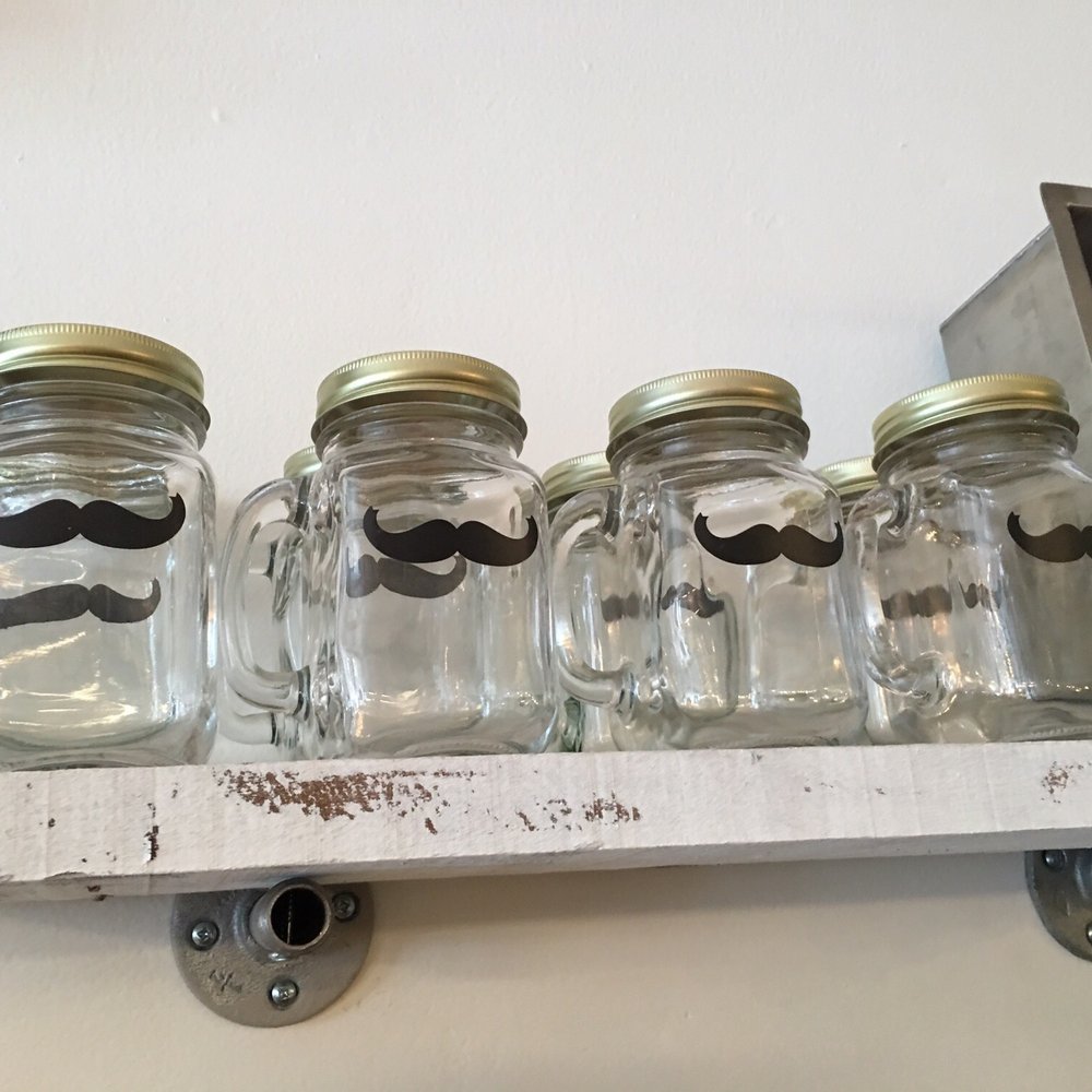 Moustache Café - mason jars with mustaches - Cafes Near Me - Montreal, Quebec Moustache Café - mason jars with mustaches - Cafes Near Me - Montreal, Quebec