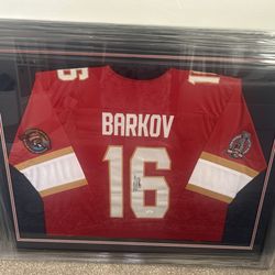 Frame-It - Aleksander Barkov signed Florida Panthers jersey custom frame job
