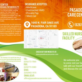 Cedar Pine Post Acute - Brochure (1/2) - Home Health Care Near Me - Pasadena, California