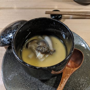 Kakurega Sushi - Chawanmushi with mushroom and truffle - Sushi Bars Near Me - Flushing, New York