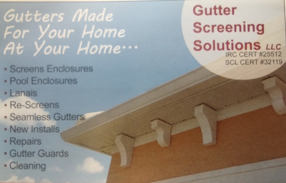 GUTTER AND SCREENING SOLUTIONS Updated August 2024 Vero Beach