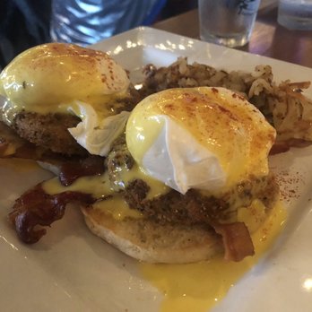 Lunch. Supper! - Fried green tomato and bacon eggs Benedict. - New American Near Me - Richmond, Virginia Lunch. Supper! - Fried green tomato and bacon eggs Benedict. - New American Near Me - Richmond, Virginia