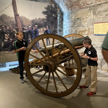 Casemate Museum - Cannon and grandsons - Museums Near Me - Fort Monroe, Virginia
