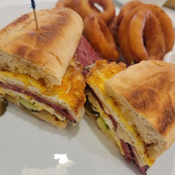 Serendipity Restaurant - An early lunch or brunch of Pastrami Egg Sandwich with O rings? - Sports Bars Near Me - Redondo Beach, California