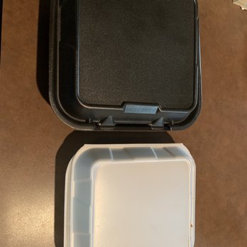 Gyro King - White new container that is 'LARGE' according to them - Halal Near Me - Houston, Texas