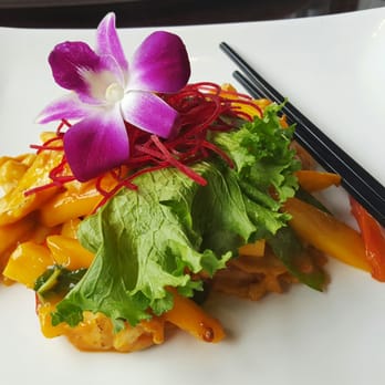 Sky Asian Cuisine - Tropical Mango with chicken! So good and looked awesome. - Sushi Bars Near Me - Dayton, Ohio Sky Asian Cuisine - Tropical Mango with chicken! So good and looked awesome. - Sushi Bars Near Me - Dayton, Ohio