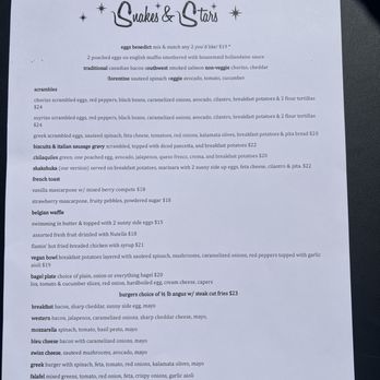 Snakes & Stars - Menú - Bars Near Me - Twentynine Palms, California
