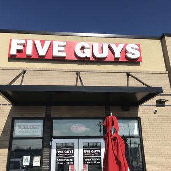Five Guys - the front of a five guys restaurant - Burgers Near Me - Owensboro, Kentucky