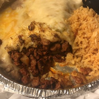 El Mexicano Restaurant - Al pastor burrito. Tasty and tons of meat not spicy at all. Loved the rice too - Mexican Near Me - Salina, Utah