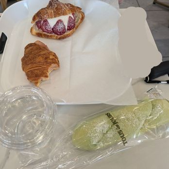 Tous Les Jours - honeydew melon soft bread and croissants: strawberry cream and ham & cheese - Bakeries Near Me - Pittsburgh, Pennsylvania