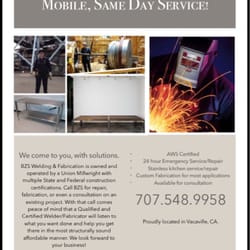 BZS Welding And Fabrication Mobile Service - Flyer for BZS Welding & Fabrication