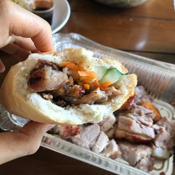 Nhu Lan Uptown - Roast Pork Bahn Mi with a side of Roast Pork - Vietnamese Near Me - Chicago, Illinois Nhu Lan Uptown - Roast Pork Bahn Mi with a side of Roast Pork - Vietnamese Near Me - Chicago, Illinois